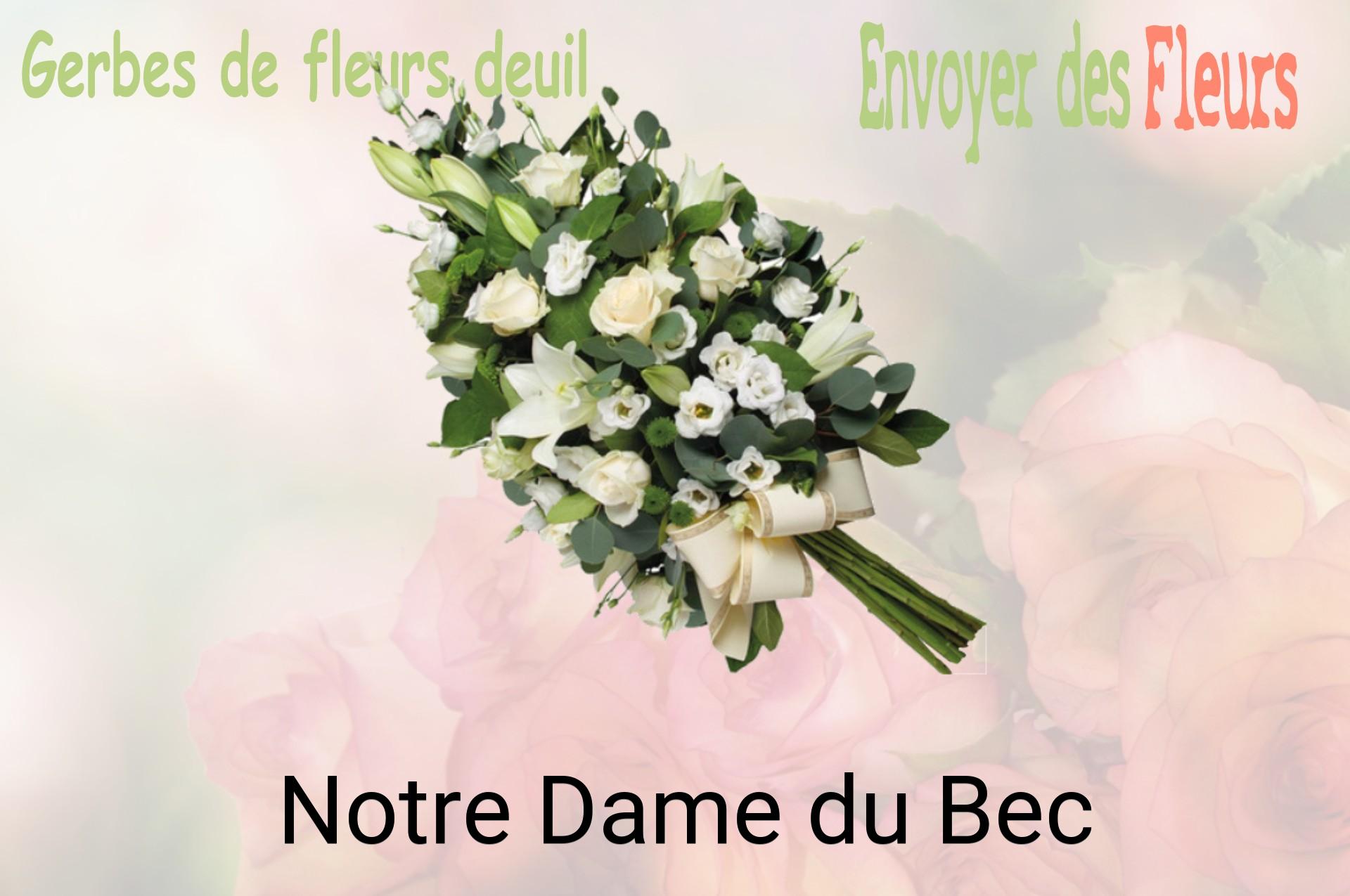 Gerbe de fleurs de deuil livrée à Notre-Dame-du-Bec